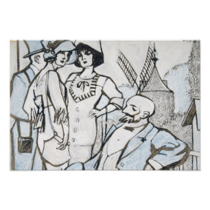 Juan Gris - Aux cursussen des Longchamps Foto Afdruk