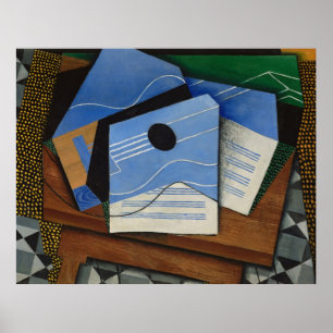 Juan Gris - Guitar op tafel Poster