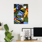 Juan Gris - Landschap met huizen bij Ceret Poster (Thuiskantoor)