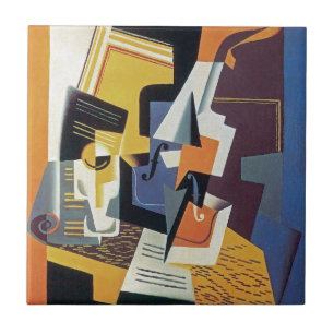 Juan Gris - Violin en Glass - Abstracte kunst Tegeltje