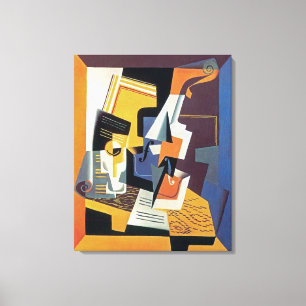 Juan Gris - Viool en Glas - Abstracte Kunst Canvas Afdruk