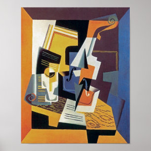 Juan Gris - Viool en Glas - Abstracte Kunst Poster