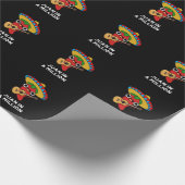 Juan in a Million Funny Mexican Chili Pun Dark BG Cadeaupapier (Hoek)