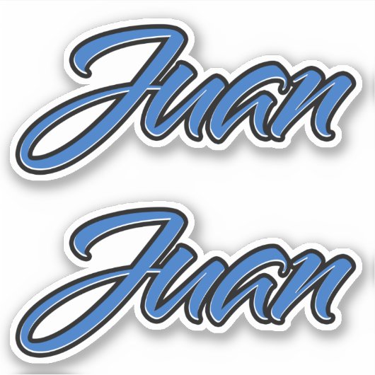 Juan Name blue Aufkleber Sticker Stickerset (Voorkant)