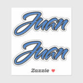Juan Name blue Aufkleber Sticker Stickerset (Vel)