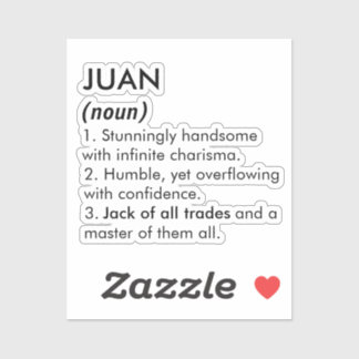 Juan name, Editable name, Custom name Sticker