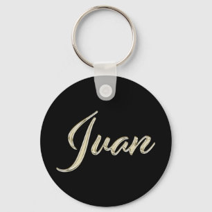 Juan Name whitegold Button Schlüsselanhänger Sleutelhanger