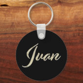 Juan Name whitegold Button Schlüsselanhänger Sleutelhanger (Voorkant)