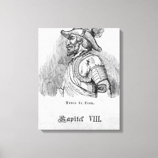 Juan Ponce de Leon Canvas Afdruk (Voorkant)