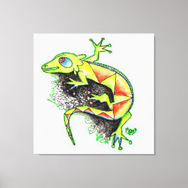 JUANA LA IGUANA CANVAS AFDRUK