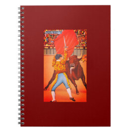 Juarez, MX Matador's cape met Charging Bull Notitieboek