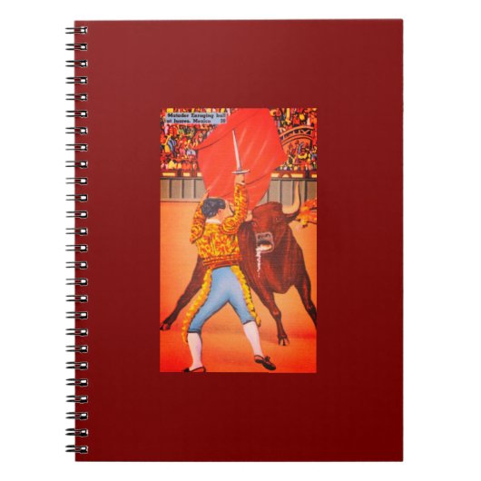 Juarez, MX Matador's cape met Charging Bull Notitieboek (Voorkant)