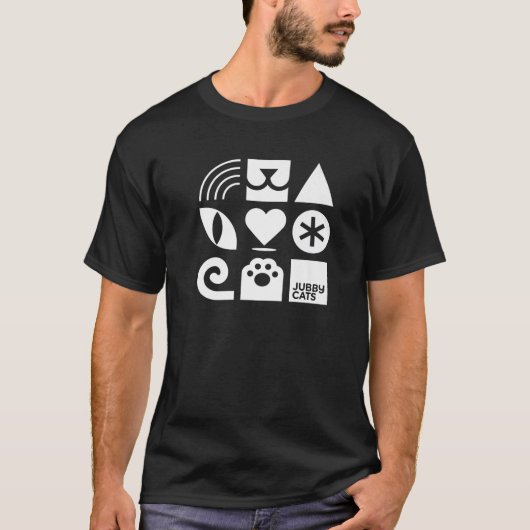 Jubbycats ABSTRACT CAT - Grafisch ontwerp - Symbol T-shirt (Voorkant)