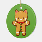 JubbyCats kerstversiering - Gingerbroocat Keramisch Ornament (Links)