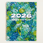 Jubilant-Blue & Green Floral Customizable Planner (Voorkant)