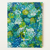 Jubilant-Blue & Green Floral Customizable Planner (Achterkant)