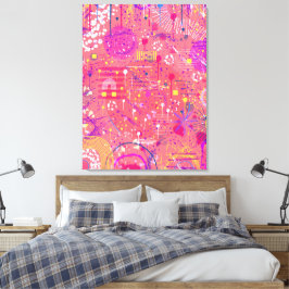 Jubilation: Maximalist Art Canvas Afdruk