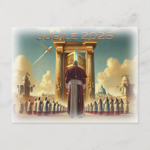 Jubilé 2025 Vaticaan, souvenirreis, idée cadeau. Briefkaart