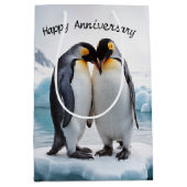 Jubilea pinguïns op een gletsjer medium cadeauzakje (Voorkant)