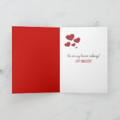 Jubilea uil met hartballon kaart (Binnen)