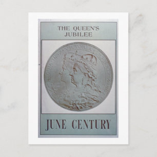 "Jubilee 1837-87 van de koningin" (kleurenlitho) Briefkaart