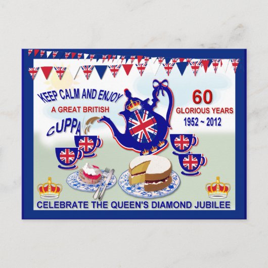 Jubilee Celebration Tea ~ Briefkaart (Voorkant)