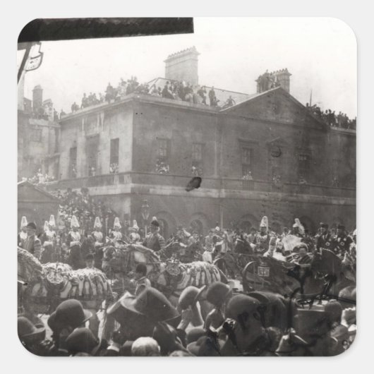 Jubilee Procession in Whitehall, 1887 Vierkante Sticker (Voorkant)