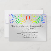 Jubilee Rainbow Heart Rsvp Uitnodiging (Achterkant)