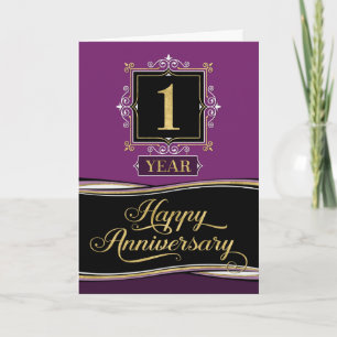 Jubileum 1 jaar decoratief officieel kruimeltje kaart
