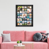 Jubileum 33 Aangepast gepersonaliseerd fotocollage Canvas Afdruk (Insitu (Woonkamer))