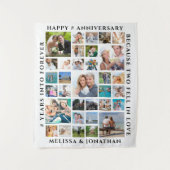 Jubileum 33 Fotocollage Feest Achtergrond Wandkleed (Voorkant)