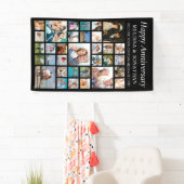 Jubileum 33 Minimale fotocollage zwart Spandoek (Insitu)