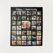 Jubileum 39 Fotocollage Persoonlijk Wandkleed (Voorkant)