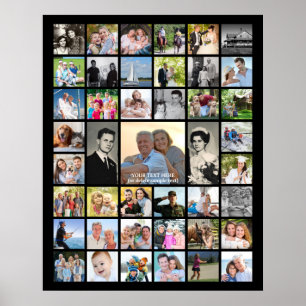 Jubileum 43 Fotocollage Gepersonaliseerde Aangepas Poster