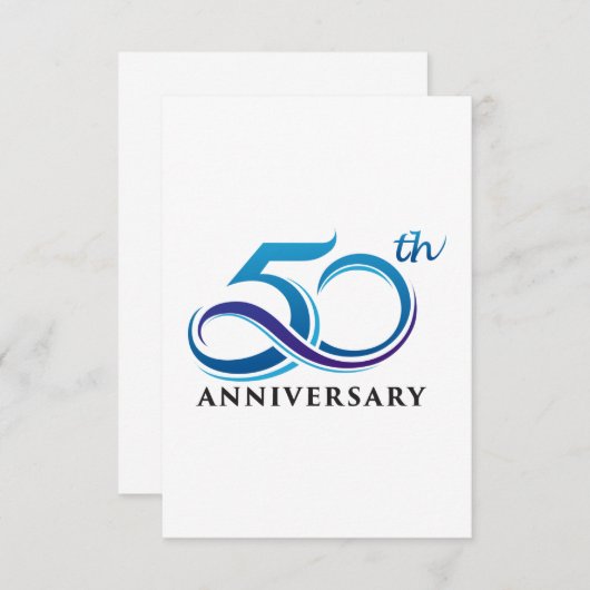 Jubileum 50e bedankkaart (Voorkant / Achterkant)