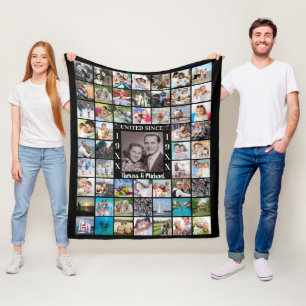 Jubileum 55 Foto Collage UNITED SINCE Fleece Deken