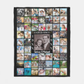 Jubileum 55 Foto Collage UNITED SINCE Fleece Deken (Voorkant)