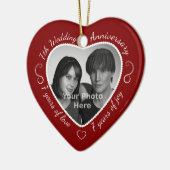 Jubileum 7th Wedding Keramisch Ornament (Links)