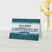 Jubileum 8 jaar Decoratieve tekst Kaart werknemer (Gele Bloem)