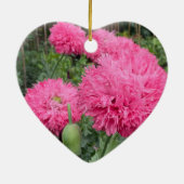 Jubileum 9de bruiloft, papaver keramisch ornament (Achterkant)