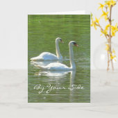 JUBILEUM, "AAN UW ZIJDE", TWEE WITTE ZWANEN, KAART (Gele Bloem)