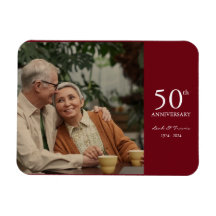 Jubileum aangepaste foto bruiloft modern rood wit