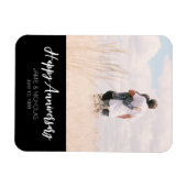 Jubileum aangepaste foto modern stijlvol bruiloft magneet (Horizontaal)