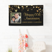 Jubileum | ALLE JAAR | Zwarte & goudfoto Spandoek (Insitu)