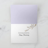 Jubileum Almond Blossom Love Text Kaart (Binnen)