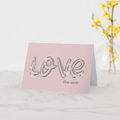 Jubileum Almond Blossom Love Text Kaart (Gele Bloem)