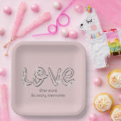 Jubileum Almond Blossom Love Text Papieren Bordje (Feest)