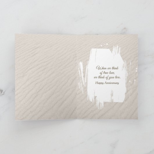 Jubileum Beach Hearts In Sand beroemd gemaakt door Kaart (Binnen)