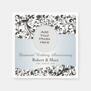 Jubileum Black Swirl Diamond 60th Wedding Servet