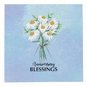 Jubileum Blessings Bouquet of Daisies Kubus (Voorkant)